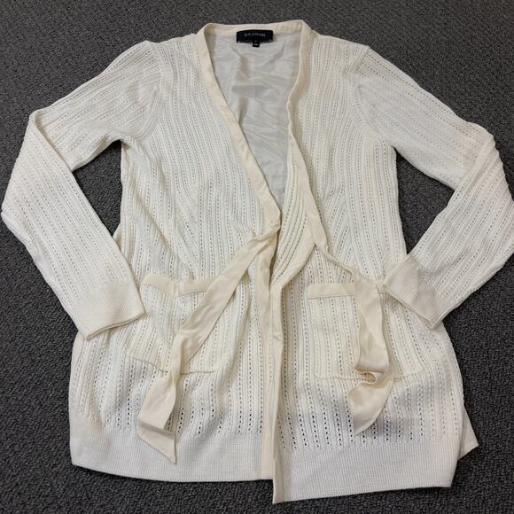 St. John Jackets & Blazers - St. John Wool Silk Blend Cardigan Sweater Womens Medium M Cream